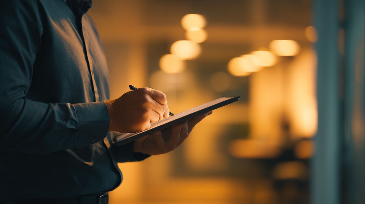 Coach controleert verwerkersovereenkomst op tablet