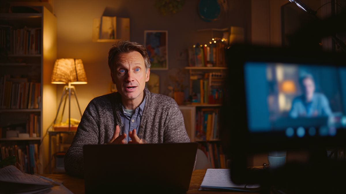 Coach die bewust communiceert tijdens een online coaching sessie