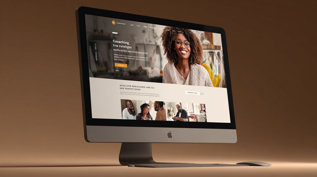 Coaching website homepage met duidelijke call-to-action