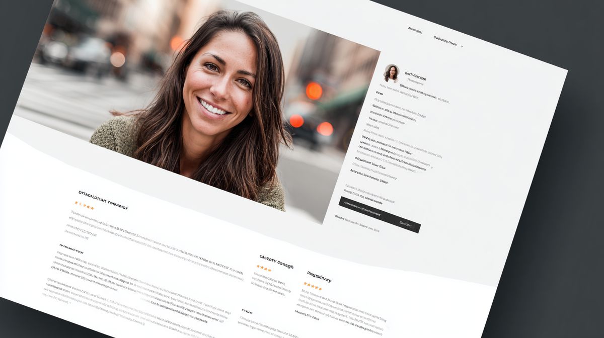 Coach profiel op een vergelijkingsplatform met reviews